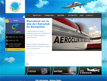Tablet Screenshot of aeroclub-beaujolais.com